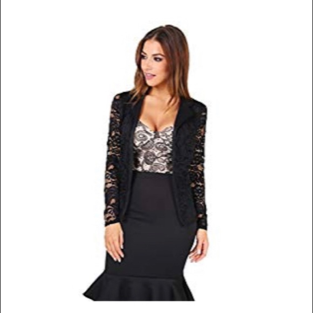 NWOT black lace cardigan jacket